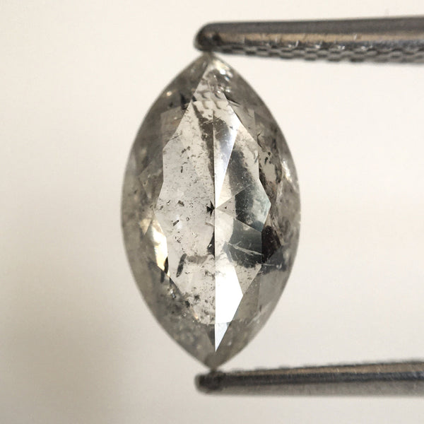 1.28 Ct Marquise Shape natural loose diamond, salt and pepper diamond 10.65 x 5.99 x 2.54 mm Rose-cut marquise natural diamond SJ76-156