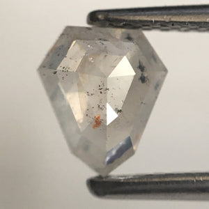 0.74 Ct Shield Shape Fancy Gray Natural Loose Diamond, 6.42 mm x 5.63 mm x 2.64 mm Flat-Base Geometry Shape Natural Diamond SJ76-166