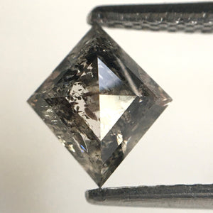0.91 Ct Natural loose diamond Rhombus Kite Shape Salt and Pepper, 7.46 mm x 6.56 mm x 3.25 mm Gray Kite shape natural diamond, SJ76-187