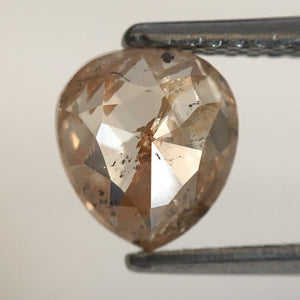 1.15 Ct Pear Shape natural loose diamond, Fancy Brown Color, 7.12 MM x 6.40 MM x 2.74 MM Full Rose-cut pear shape natural diamond SJ76-200