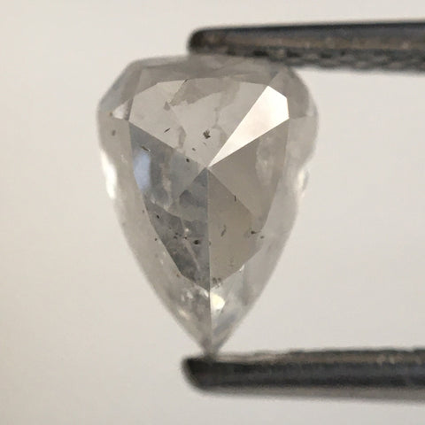 1.11 Ct Pear Shape natural loose diamond, Fancy Gray diamond, 7.06 mm x 5.15 mm x 3.92 mm Rose-cut pear shape natural diamond SJ76-201