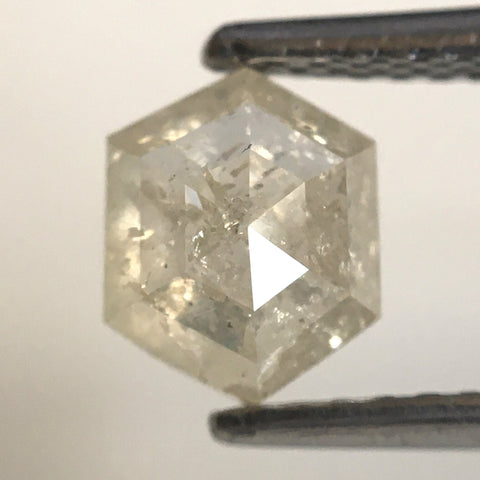 0.97 Ct Natural loose diamond Hexagon Shape Fancy color, 6.62 mm x 5.34 mm x 3.31 mm Hexagonal shape natural diamond, SJ76-203