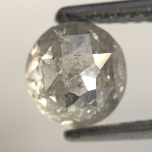 1.16 Ct Round Rose Cut Natural Diamond, 5.87 mm x 3.80 mm Fancy Grey Color Full Rose Cut Natural Diamond SJ76-204