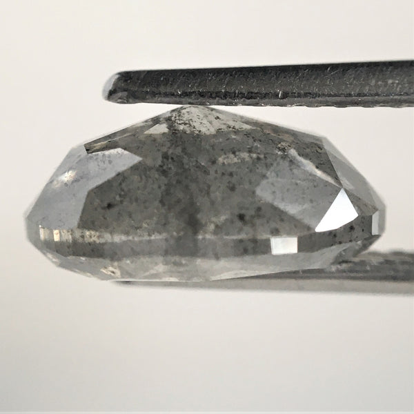 3.79 Ct Natural loose diamond Oval Shape Salt and Pepper, 10.76 mm x 8.14 mm x 4.77 mm Gray Rose-Cut Oval shape natural diamond, SJ76-07