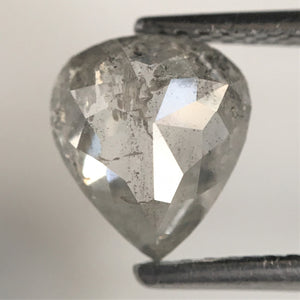 1.56 Ct Pear Shape natural loose diamond, salt and pepper diamond, 8.06 mm x 7.11 mm x 3.57 mm Full-cut pear shape natural diamond SJ76-26
