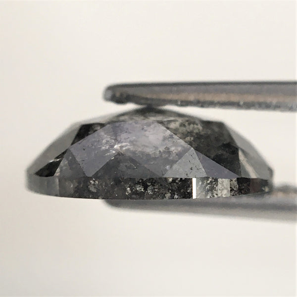 2.03 Ct Natural loose diamond Oval Shape Salt and Pepper, 9.11 mm x 8.11 mm x 2.99 mm Rose-Cut Oval shape natural diamond, SJ76-32