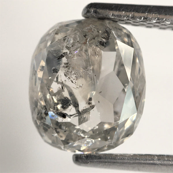 2.15 Ct Natural loose diamond Oval Shape Fancy Color, 7.63 mm x 6.66 mm x 4.12 mm Full Rose-Cut Oval shape natural diamond, SJ76-45