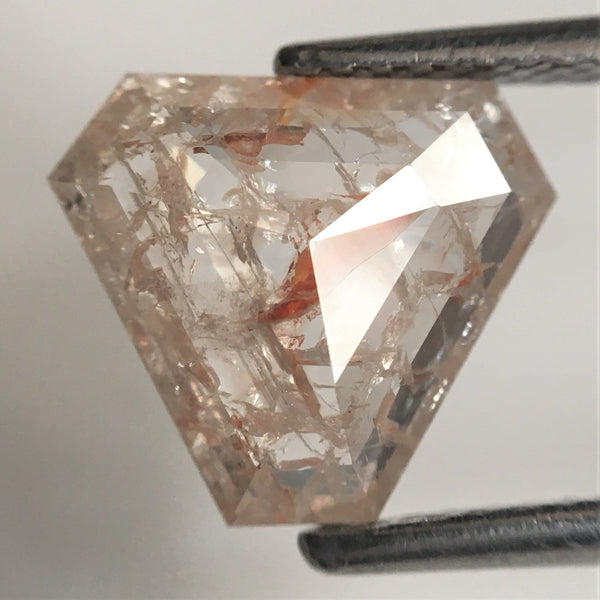 1.94 Ct Natural Fancy Color Geometry Shape Natural Loose diamond, 8.92 mm x 10.20 mm x 2.68 mm Shield Shape Loose Diamond SJ76-60