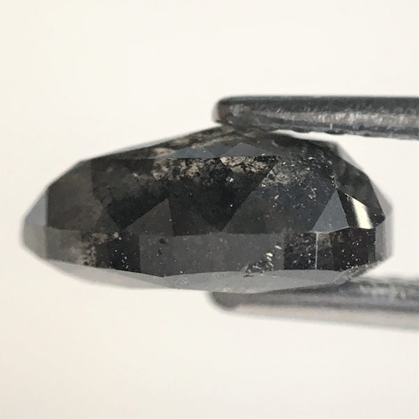 1.91 Ct Pear Shape natural loose diamond, salt and pepper diamond, 8.95 mm x 6.37 mm x 3.71 mm Full-cut pear shape natural diamond SJ76-77