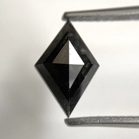 1.25 Ct Rhombus Kite shape Natural Loose Diamond Salt and Pepper, 11.04 mm x 7.30 mm x 2.61 mm Fancy Black Kite Shape Diamond SJ89-03