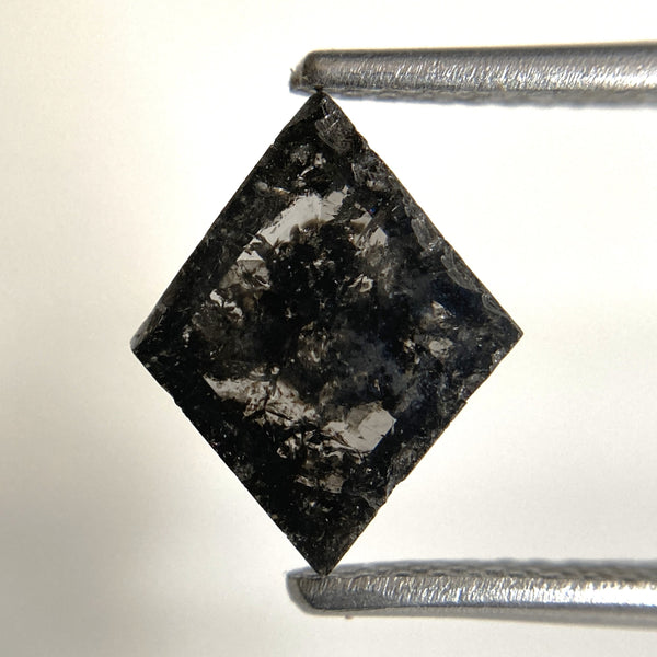 1.47 Ct Rhombus Kite shape Natural Loose Diamond Black Salt and Pepper, 10.52 mm x 8.53 mm x 2.51 mm Fancy Black Kite Shape Diamond SJ89-09