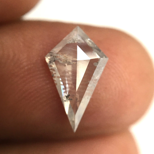1.17 Ct Natural loose diamond Kite Shape Salt and Pepper, 12.15 mm x 7.27 mm x 2.40 mm Gray color Kite shape natural diamond, SJ76-127