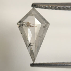 1.17 Ct Natural loose diamond Kite Shape Salt and Pepper, 12.15 mm x 7.27 mm x 2.40 mm Gray color Kite shape natural diamond, SJ76-127
