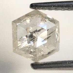 0.94 Ct Natural loose diamond Hexagon Shape Fancy color, 7.00 mm x 6.09 mm x 2.61 mm Hexagonal shape natural diamond, SJ76-143