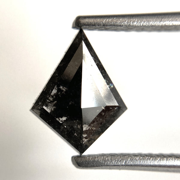 0.87 Ct Kite shape Natural Loose Diamond Black Salt and Pepper, 9.15 mm x 7.00 mm x 1.97 mm Fancy Black Kite Shape Loose Diamond SJ89-16