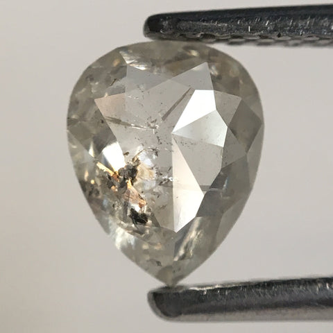 0.72 Ct Pear Shape natural loose diamond, Fancy color diamond, 6.79 x 5.47 x 2.20 mm Rose-cut pear shape natural diamond SJ76-168