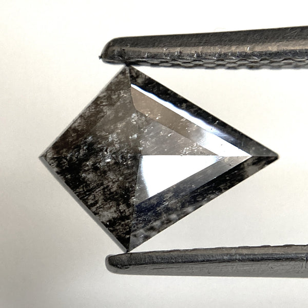 0.57 Ct Kite shape Natural Loose Diamond Black Salt and Pepper, 8.85 mm x 6.91 mm x 1.40 mm Fancy Black Kite Shape Loose Diamond SJ89-26