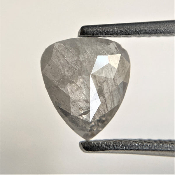 1.01 Ct Pear Cut Loose Natural Diamond Grey Color 8.41 mm x 7.35 mm x 1.91 mm, Grey Rose Cut Pear Natural Loose Diamond SJ91/09