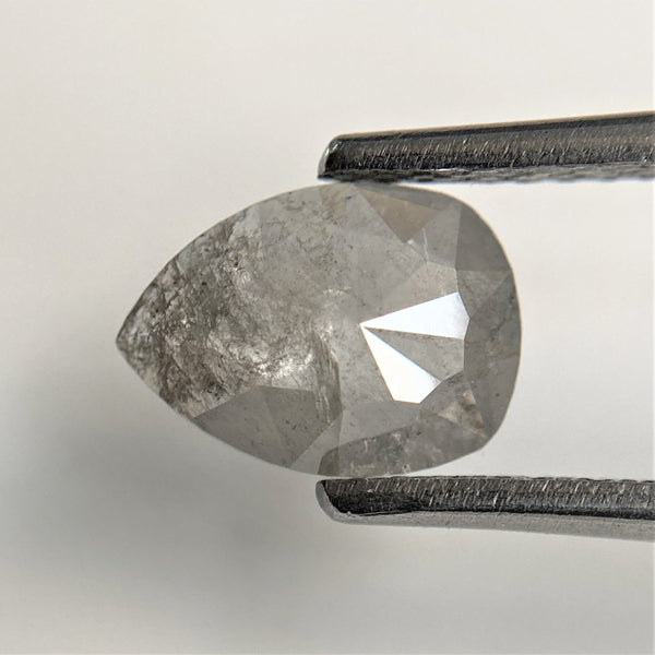 0.88 Ct Pear Cut Loose Natural Diamond Grey Color 8.21 mm x 6.02 mm x 2.15 mm, Grey Rose Cut Pear Natural Loose Diamond SJ91/22