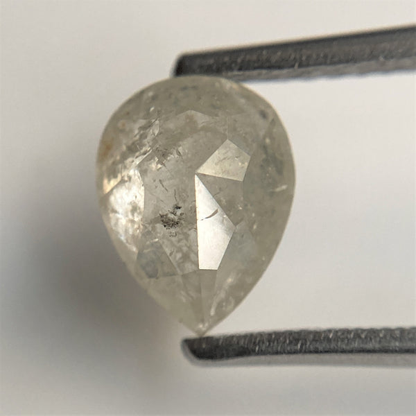1.32 Ct Pear Cut Loose Natural Diamond Grey Color 7.81 mm x 5.99 mm x 3.60 mm, Grey Rose Cut Pear Natural Loose Diamond SJ91/24