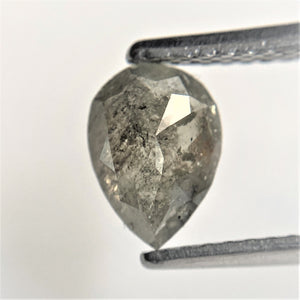 0.78 Ct Fancy Grey Color 7.26 mm x 5.30 mm x 2.59 mm Pear Cut Loose Natural Diamond, Grey Rose Cut Pear Natural Loose Diamond SJ91/28