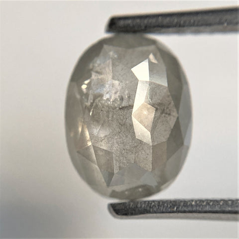 1.70 Ct Oval Cut Fancy Gray Color Natural Loose Diamond, 9.13 mm x 7.00 mm x 3.02 mm Grey Oval Shape Rose Cut Natural Loose Diamond SJ91/41
