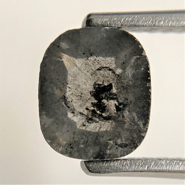 1.46 Ct Oval Shape Dark Gray Natural Loose Diamond, 7.46 mm x 6.35 mm x 2.89 mm Grey Oval Shape Rose Cut Natural Loose Diamond SJ91/47