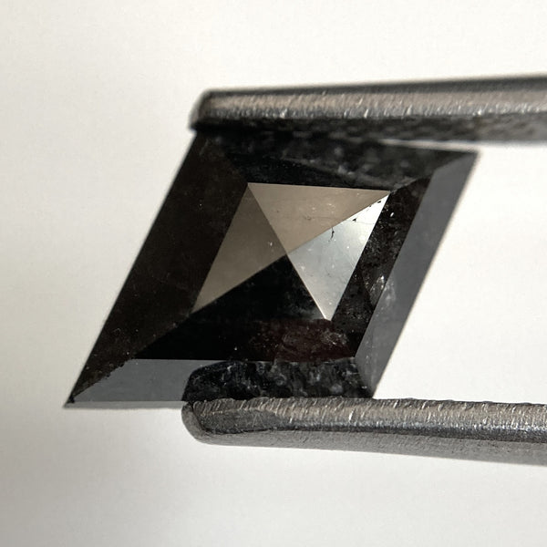 1.25 Ct Rhombus Kite shape Natural Loose Diamond Salt and Pepper, 11.04 mm x 7.30 mm x 2.61 mm Fancy Black Kite Shape Diamond SJ89-03