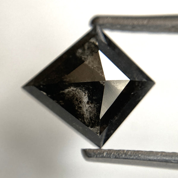 1.96 Ct Kite shape Natural Loose Diamond Black Salt and Pepper, 9.79 mm x 9.08 mm x 3.31 mm Fancy Black Kite Shape Loose Diamond SJ89-08