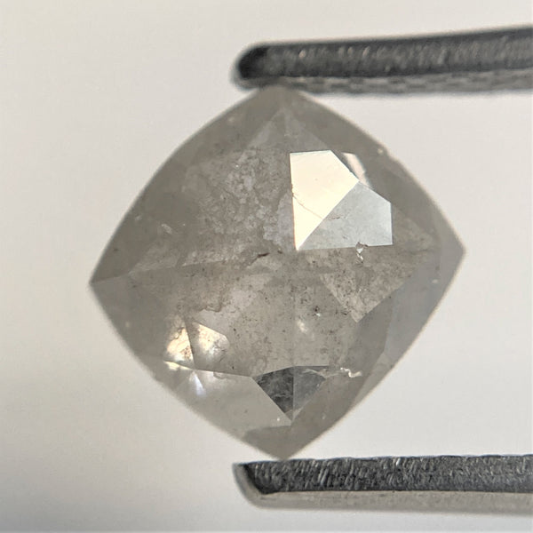 1.26 Ct Gray Color Cushion shape Natural loose diamond, 6.45 mm x 6.16 mm x 3.21 mm Cushion rose cut diamond, 100% conflict free SJ91/69