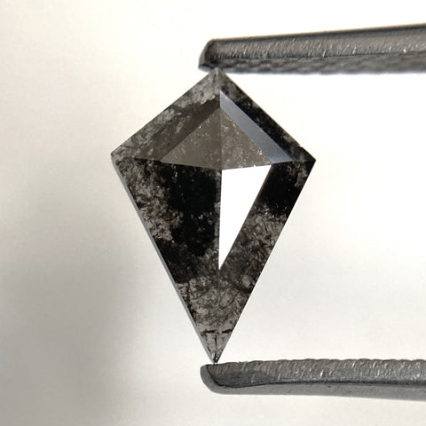 0.70 Ct Kite shape Natural Loose Diamond Black Salt and Pepper, 9.44 mm x 6.49 mm x 1.68 mm Fancy Black Kite Shape Loose Diamond SJ89-21