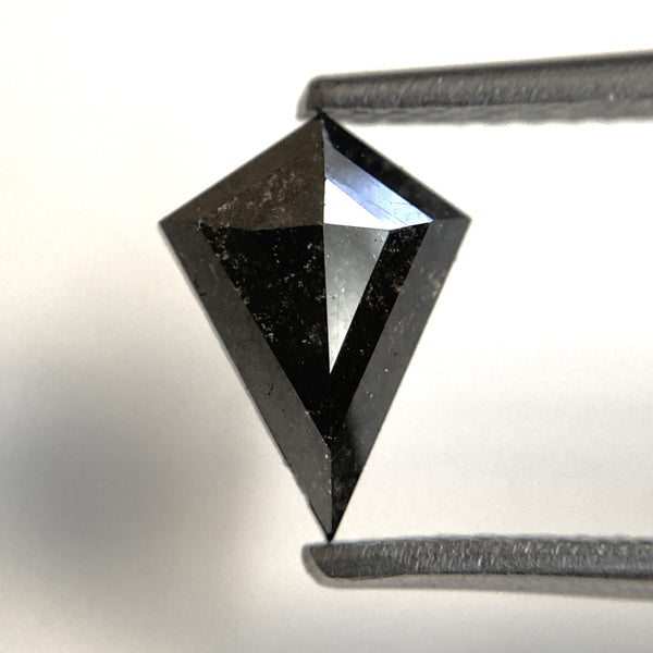 0.77 Ct Kite shape Natural Loose Diamond Black Salt and Pepper, 8.82 mm x 6.57 mm x 2.30 mm Fancy Black Kite Shape Loose Diamond SJ89-24