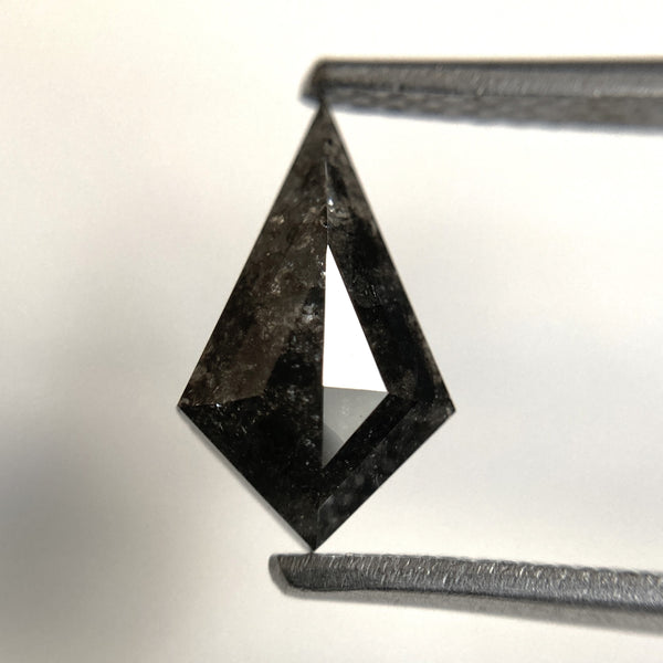 0.93 Ct Kite shape Natural Loose Diamond Black Salt and Pepper, 10.03 mm x 6.01 mm x 2.54 mm Fancy Black Kite Shape Loose Diamond SJ89-22