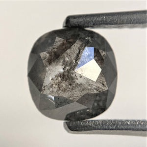 1.05 Ct Natural Cushion Shape Gray Color Loose Diamond, 6.65 mm x 6.44 mm x 2.61 mm Natural Cushion Shape Diamond perfect for Ring SJ91/71
