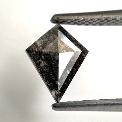 0.57 Ct Kite shape Natural Loose Diamond Black Salt and Pepper, 8.85 mm x 6.91 mm x 1.40 mm Fancy Black Kite Shape Loose Diamond SJ89-26