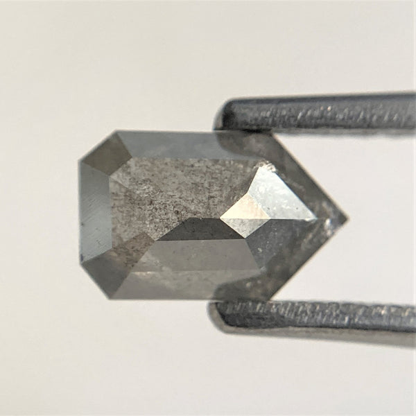 0.77 Ct Genuine Fancy Grey Black Color 7.22 mm x 4.48 mm x 2.55 mm Geometric shape Natural Loose Diamond, Pentagon shape diamond SJ91/100