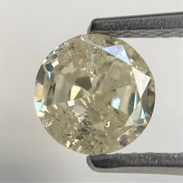 1.01 Ct Round Rose Cut Natural Diamond, 6.34 mm x 3.15 mm Fancy Grey Color Rose Cut Flat Base Natural Diamond SJ91/102