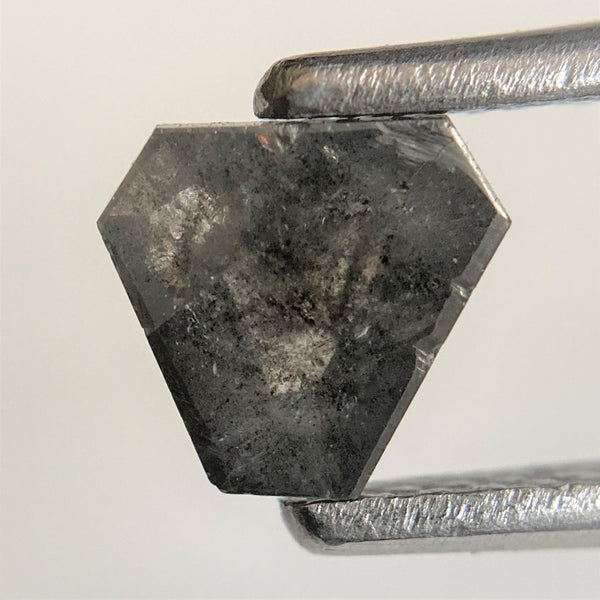 0.63 Ct Fancy Shape Dark Gray Black Color Natural Loose Diamond, 5.38 mm x 5.85 mm x 2.34 mm Shield shape Natural Loose Diamond SJ91/109
