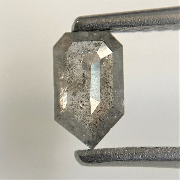 0.52 Ct Genuine Fancy Grey Black Color 6.51 mm x 3.89 mm x 2.07 mm Geometric shape Natural Loose Diamond, Pentagon shape diamond SJ91/110