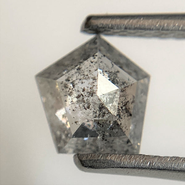 0.60 Ct Fancy Shape Dark Gray Black Color Natural Loose Diamond, 6.18 mm x 6.05 mm x 2.37 mm Shield shape Natural Loose Diamond SJ91/111