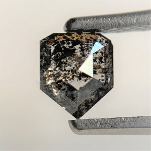 0.49 Ct Genuine Fancy Grey Black Color 5.23 mm x 4.45 mm x 2.28 mm Geometric shape Natural Loose Diamond, Pentagon shape diamond SJ91/116