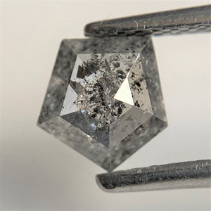0.69 Ct Fancy Shape Gray Black Color Natural Loose Diamond, 6.26 mm x 6.19 mm x 2.49 mm Shield shape Natural Loose Diamond SJ91/107