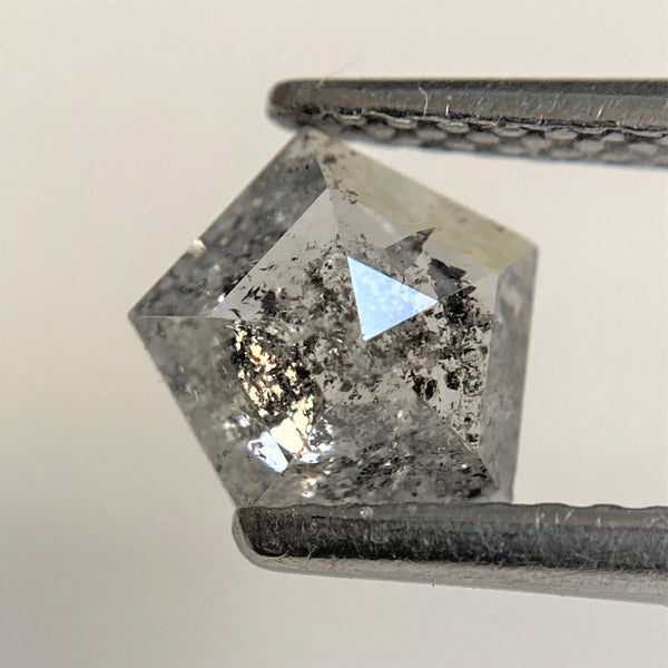 0.69 Ct Fancy Shape Gray Black Color Natural Loose Diamond, 6.26 mm x 6.19 mm x 2.49 mm Shield shape Natural Loose Diamond SJ91/107