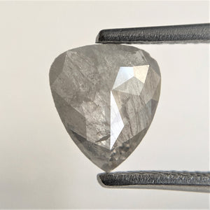 1.01 Ct Pear Cut Loose Natural Diamond Grey Color 8.41 mm x 7.35 mm x 1.91 mm, Grey Rose Cut Pear Natural Loose Diamond SJ91/09