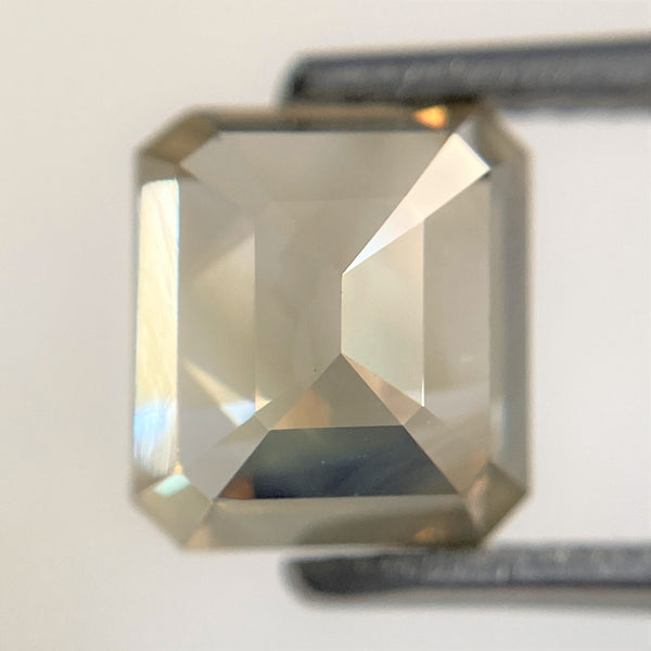 2.52 Ct Fancy Color Emerald Cut Natural Loose Diamond 7.33 mm x 6.59 mm x 4.53 mm , Natural Loose Diamond Use for Jewelry SJ92/02