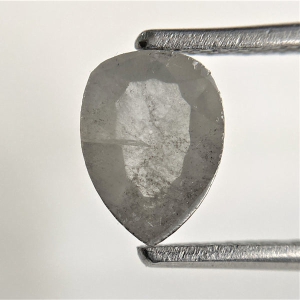 0.88 Ct Pear Cut Loose Natural Diamond Grey Color 8.21 mm x 6.02 mm x 2.15 mm, Grey Rose Cut Pear Natural Loose Diamond SJ91/22