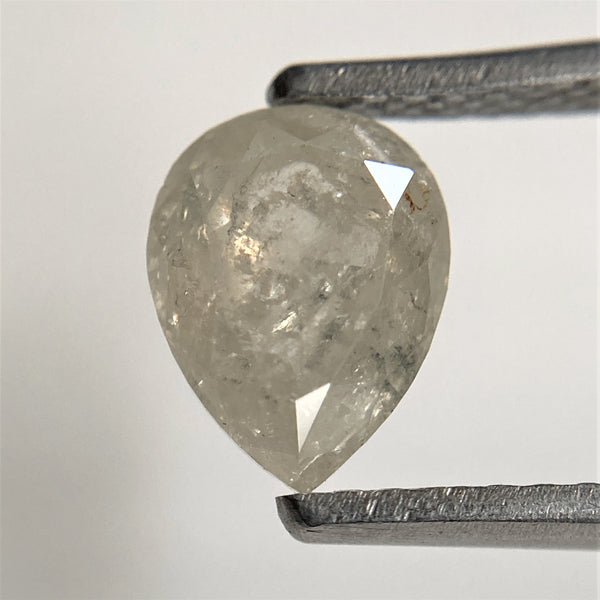 1.32 Ct Pear Cut Loose Natural Diamond Grey Color 7.81 mm x 5.99 mm x 3.60 mm, Grey Rose Cut Pear Natural Loose Diamond SJ91/24