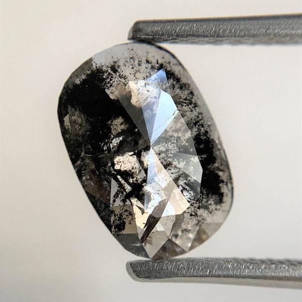 1.20 Ct Oval Cut Fancy Gray Color Natural Loose Diamond, 10.01 mm x 6.93 mm x 1,67 mm Grey Oval Shape Rose Cut Natural Loose Diamond SJ91/40