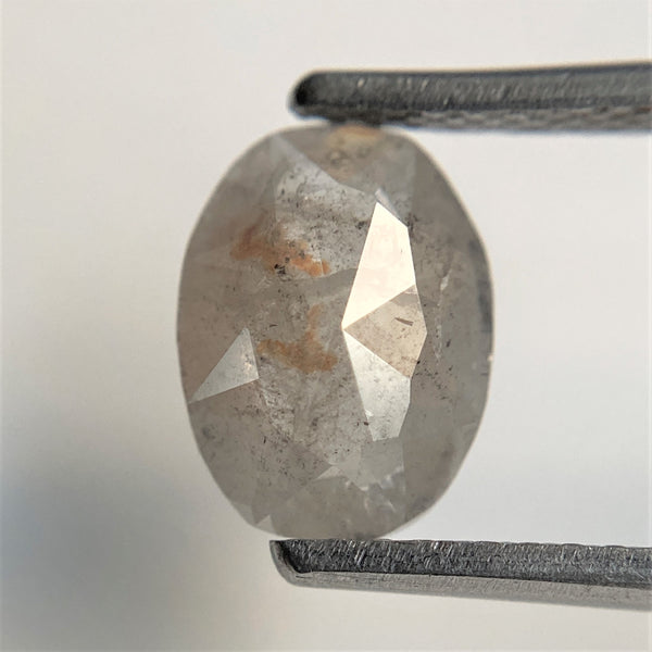 1.07 Ct Oval Cut Fancy Gray Color Natural Loose Diamond, 8.47 mm x 6.38 mm x 2.39 mm Grey Oval Shape Rose Cut Natural Loose Diamond SJ91/43