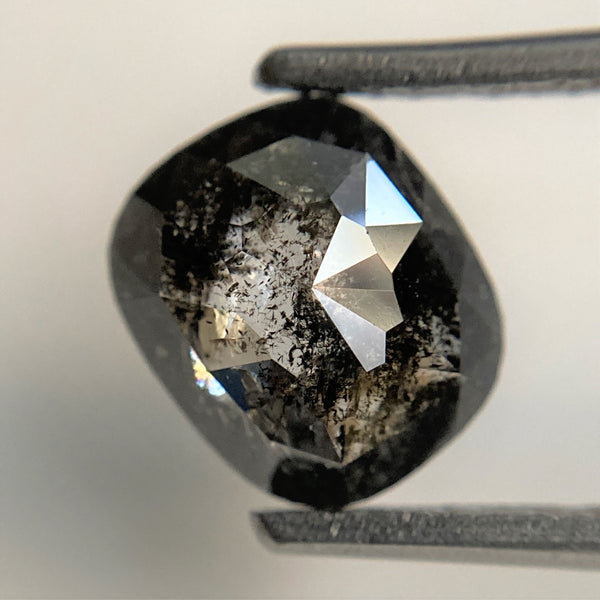 1.66 Ct Oval Cut Fancy Gray Color Natural Loose Diamond, 8.27 mm x 7.00 mm x 3.09 mm Grey Oval Shape Rose Cut Natural Loose Diamond SJ91/44